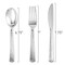 Smarty Had A Party Shiny Metallic Silver Hammered Plastic Cutlery Set - Spoons, Forks and Knives (1000 Guests), 3000PK 2649CS-CASE - alternate 3